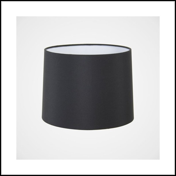 Black Drum Lamp Shade With Silver Lining Lamps Home Decorating Black Drum Lamp Shade With Silver Lining