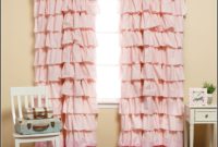 Pink Ruffle Blackout Curtains Pink Ruffle Blackout Curtains