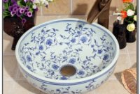 Blue White Porcelain Vessel Sink Blue White Porcelain Vessel Sink