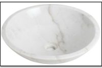 Carrara Marble Round Vessel Sink Carrara Marble Round Vessel Sink