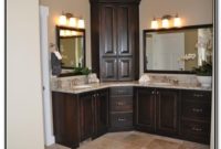 Corner Bathroom Double Sink Vanity Sink And Faucets Home