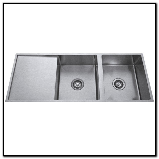 Double Bowl Undermount Kitchen Sink With Drainer Sink And
