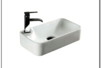 Nameeks Ceramica White Porcelain Rectangular Vessel Sink Nameeks Ceramica White Porcelain Rectangular Vessel Sink
