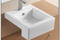 Semi Recessed Bathroom Sink Square Semi Recessed Bathroom Sink Square