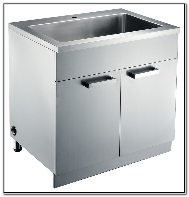 Stainless Steel Outdoor Sink With Cabinet Sink And Faucets