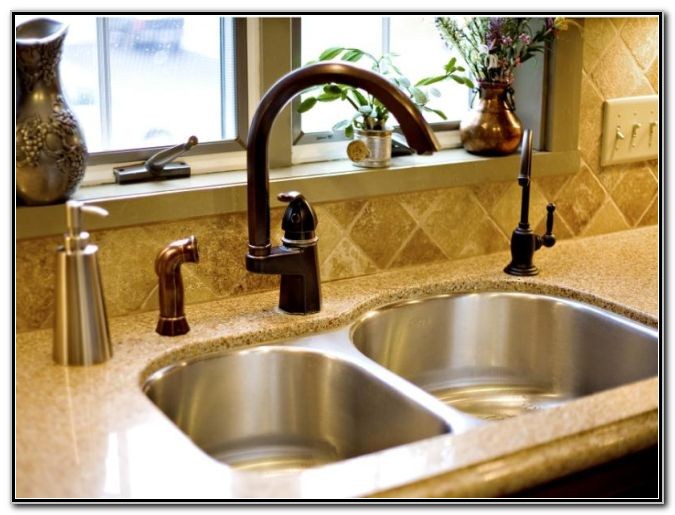 Stainless Steel Sink With Bronze Faucet stainless steel sink bronze faucet