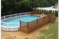 Above Ground Oval Swimming Pool Deck Designs