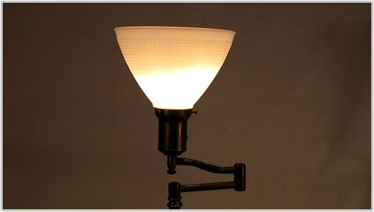 Antique Swing Arm Floor Lamp
