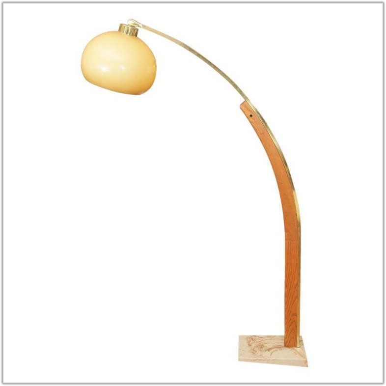 Arc Floor Lamp With Glass Shade Lamps Home Decorating