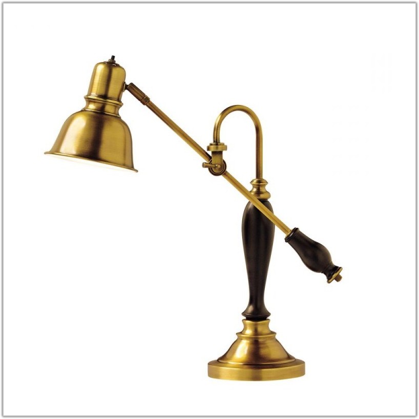 Bankers Table Lamp Antique Brass Finish Lamps Home