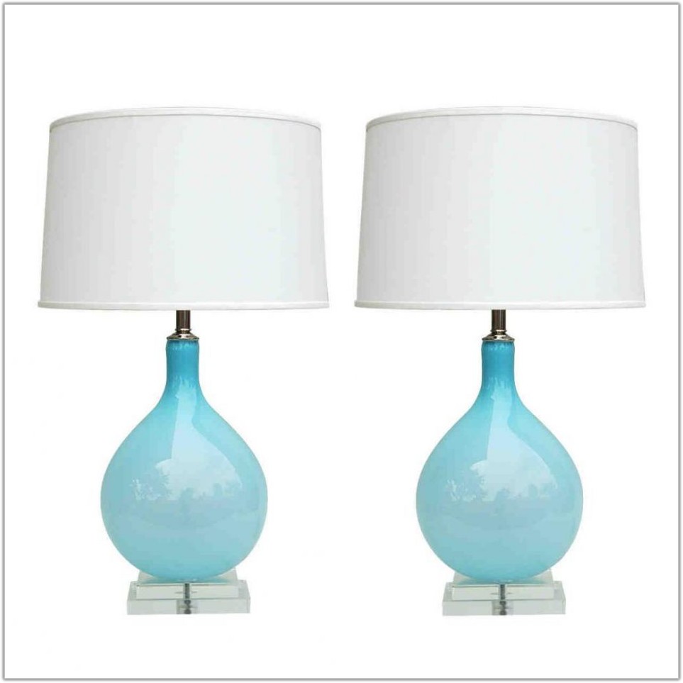 Blue Lamp Shades Table Lamps