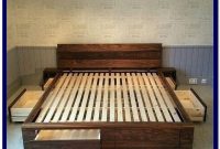 Pallet Bed Frame With Storage Plans Pallet Bed Frame With Storage Plans
