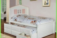 Twin Bed With Drawers White Twin Bed With Drawers White