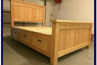 Wood Bed Frame With Storage Plans Wood Bed Frame With Storage Plans