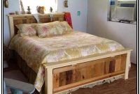 King Size Pallet Bed With Storage Plans King Size Pallet Bed With Storage Plans