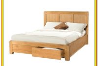 Oak King Size Bed With Storage Drawers Oak King Size Bed With Storage Drawers