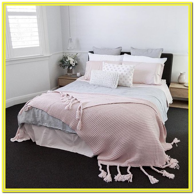 Pink White And Gray Bedding