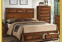 Queen Wood Bed Frame With Drawers Queen Wood Bed Frame With Drawers