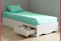 Twin Size Platform Bed With Storage Drawers Twin Size Platform Bed With Storage Drawers