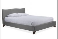 Grey Fabric Upholstered Platform Bed Grey Fabric Upholstered Platform Bed