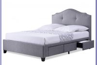 Grey Upholstered Bed Frame With Storage Grey Upholstered Bed Frame With Storage
