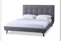 Grey Upholstered Platform Bed King Grey Upholstered Platform Bed King