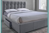 Grey Upholstered Platform Bed With Storage Grey Upholstered Platform Bed With Storage