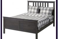 Ikea Hemnes Queen Bed Frame Black Brown Wood Ikea Hemnes Queen Bed Frame Black Brown Wood
