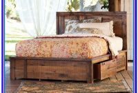 Rustic Wood Bed Frame With Storage Rustic Wood Bed Frame With Storage