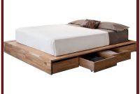 White Platform Bed Frame With Storage White Platform Bed Frame With Storage