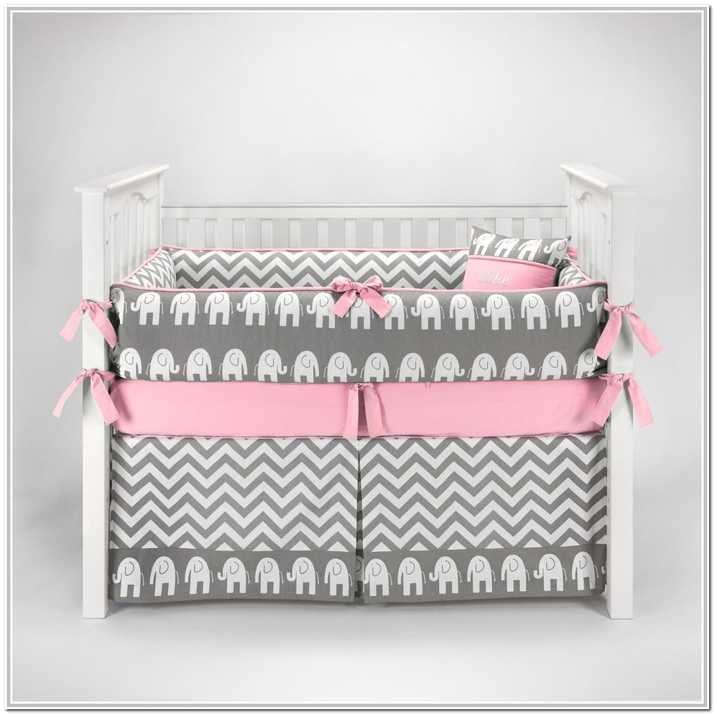 Girl Crib Bedding Sets Pink And Gray