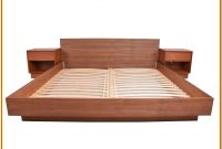 Modern Platform Bed With Attached Nightstands Modern Platform Bed With Attached Nightstands