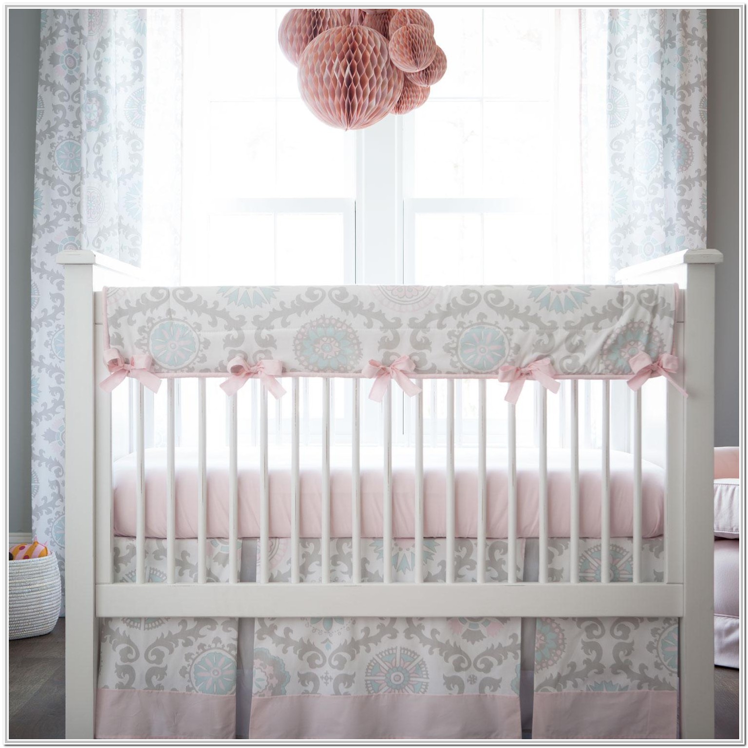 Pink And Gray Bedding For Baby