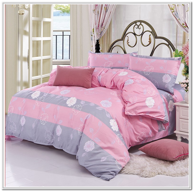 Pink And Gray Bedding Full Size