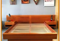 Platform Bed With Attached Nightstands Platform Bed With Attached Nightstands