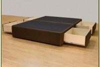 Platform King Size Bed Frame With Drawers Platform King Size Bed Frame With Drawers