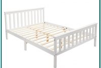 Solid Wood Double Bed Frame White Solid Wood Double Bed Frame White