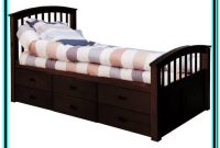 Solid Wood Twin Bed Frame With Drawers Solid Wood Twin Bed Frame With Drawers