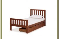 Solid Wood Twin Bed With Storage Drawers Solid Wood Twin Bed With Storage Drawers