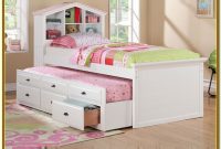 White Twin Trundle Bed With Bookcase Headboard White Twin Trundle Bed With Bookcase Headboard