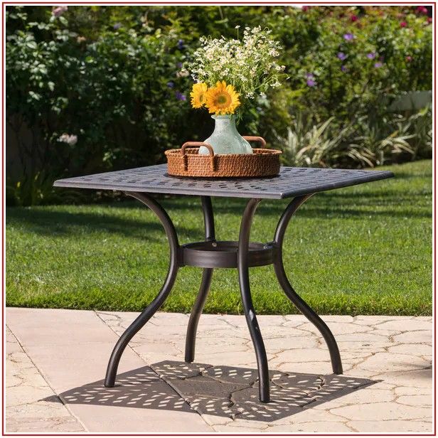 Aluminum Patio Table With Umbrella Hole