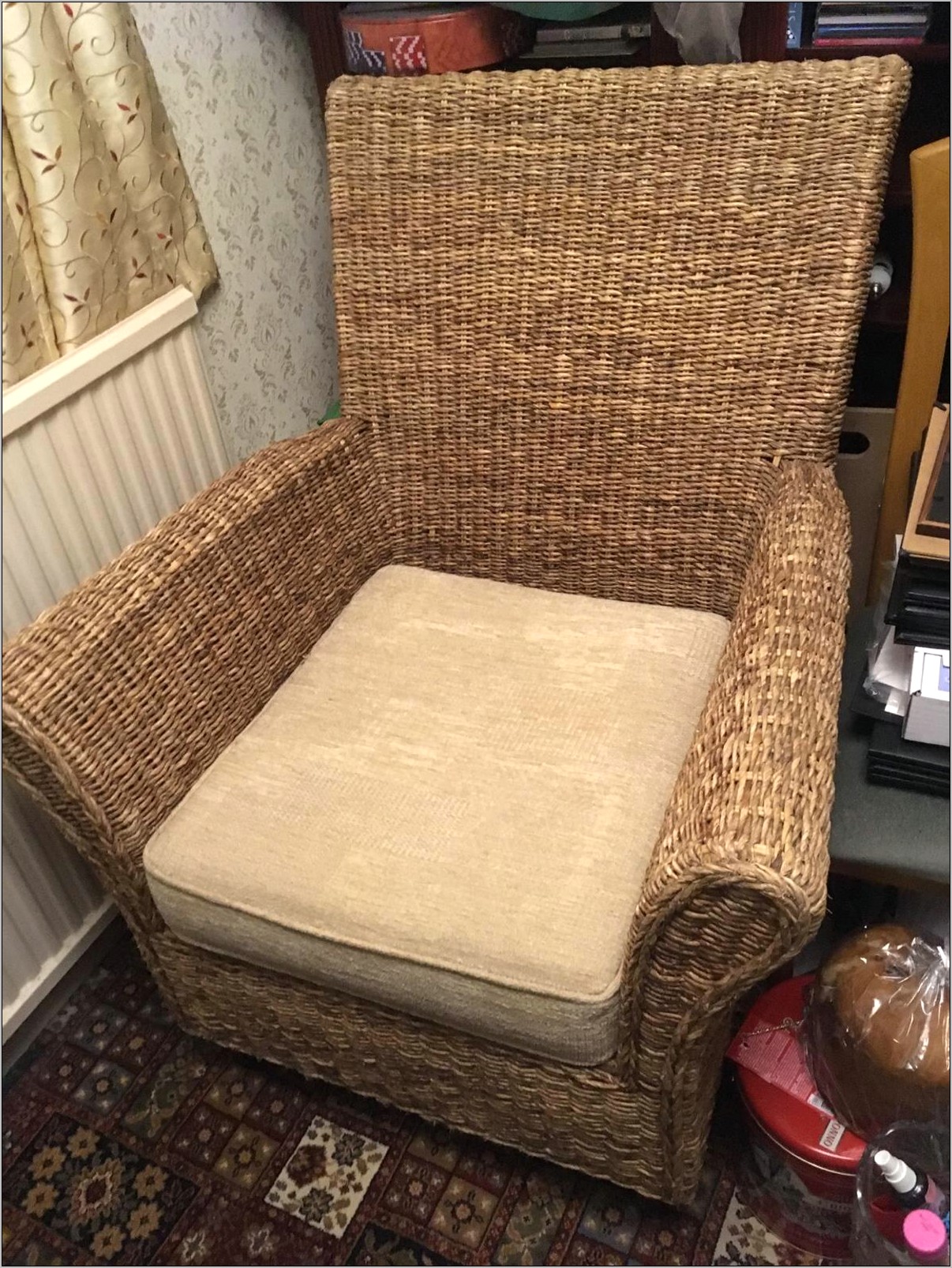 Large Wicker Chair For Sale